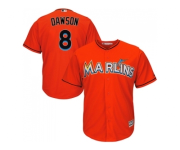 Youth Miami Marlins #8 Andre Dawson Orange Cool Base Stitched MLB Jersey