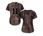 Women Arizona Diamondbacks #11 A. J. Pollock Camo Realtree Collection Cool Base Stitched MLB Jersey