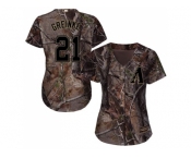 Women Arizona Diamondbacks #21 Zack Greinke Camo Realtree Collection Cool Base Stitched MLB Jersey