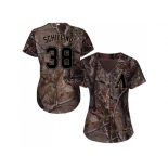 Women Arizona Diamondbacks #38 Curt Schilling Camo Realtree Collection Cool Base Stitched MLB Jersey