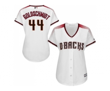 Women Arizona Diamondbacks #44 Paul Goldschmidt White Sedona Home Stitched MLB Jersey