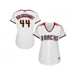 Women's Arizona Diamondbacks #44 Paul Goldschmidt Majestic White Home Cool Base Player Jersey
