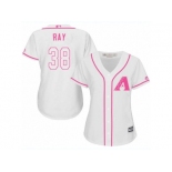 Women's Majestic Arizona Diamondbacks #38 Robbie Ray Replica White Fashion MLB Jersey