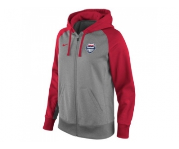 Women's Team USA Basketball Nike Logo Performance Full-Zip Hoodie