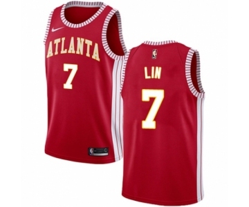 Women's Nike Atlanta Hawks #7 Jeremy Lin Authentic Red NBA Jersey Statement Edition