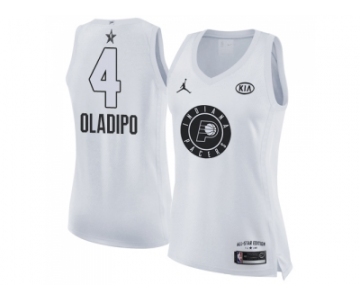 Women Nike Indiana Pacers #4 Victor Oladipo White NBA Jordan Swingman 2018 All-Star Game Jersey
