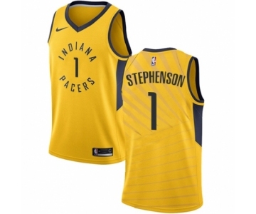 Women's Nike Indiana Pacers #1 Lance Stephenson Swingman Gold NBA Jersey Statement Edition
