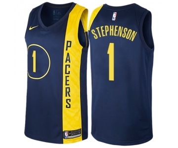 Women's Nike Indiana Pacers #1 Lance Stephenson Swingman Navy Blue NBA Jersey - City Edition