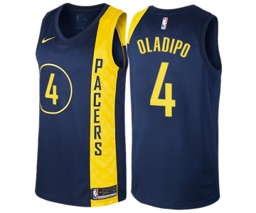 Women's Nike Indiana Pacers #4 Victor Oladipo Swingman Navy Blue NBA Jersey - City Edition