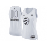 Women Nike Toronto Raptors #10 DeMar DeRozan White NBA Jordan Swingman 2018 All-Star Game Jersey