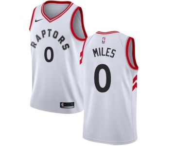 Women's Nike Toronto Raptors #0 C.J. Miles Swingman White NBA Jersey - Association Edition