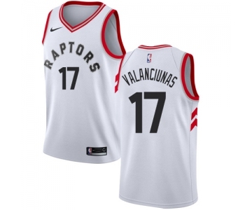 Women's Nike Toronto Raptors #17 Jonas Valanciunas Swingman White NBA Jersey - Association Edition