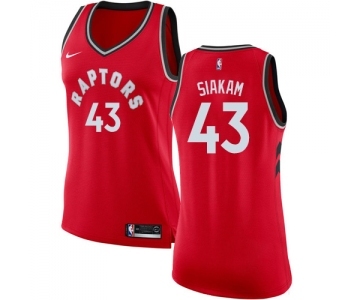 Women's Nike Toronto Raptors #43 Pascal Siakam Swingman Red Road NBA Jersey - Icon Edition