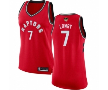 Women's Toronto Raptors #7 Kyle Lowry Swingman Red 2019 Basketball Finals Bound Jersey - Icon Edition