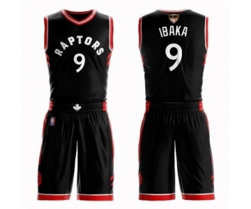 Women's Toronto Raptors #9 Serge Ibaka Swingman Black 2019 Basketball Finals Bound Suit Jersey Statement Edition