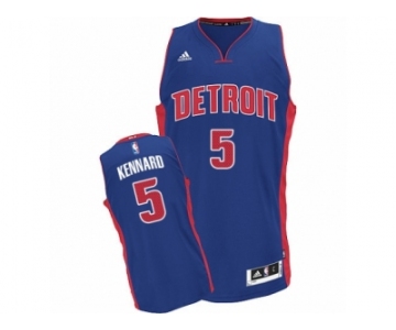 Men Adidas Detroit Pistons #5 Luke Kennard Swingman Royal Blue Road NBA Jersey