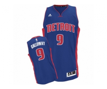 Men Adidas Detroit Pistons #9 Langston Galloway Swingman Royal Blue Road NBA Jersey