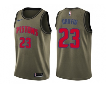Men Nike Detroit Pistons #23 Blake Griffin Green Salute to Service NBA Swingman Jersey