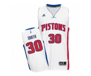 Men's Adidas Detroit Pistons #30 Joe Smith Swingman White Home NBA Jersey