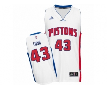 Men's Adidas Detroit Pistons #43 Grant Long Swingman White Home NBA Jersey
