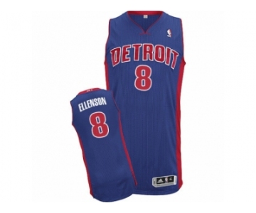Men's Adidas Detroit Pistons #8 Henry Ellenson Authentic Royal Blue Road NBA Jersey