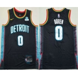 Men's Detroit Pistons #0 Jalen Duren Black 2025 City Sponsor Swingman Jersey Men's Detroit Pistons #0 Jalen Duren Black 2025 City Sponsor Swingman Jersey