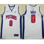 Men's Detroit Pistons #0 Jalen Duren White Icon Sponsor Swingman Jersey