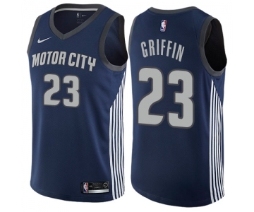 Men's Nike Detroit Pistons #23 Blake Griffin Swingman Navy Blue NBA Jersey - City Edition