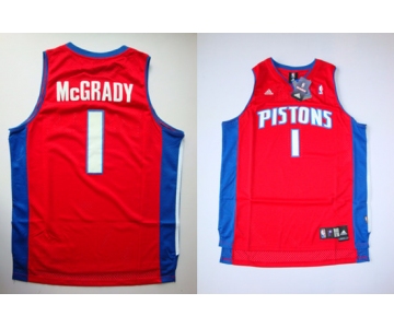 nba detroit pistons #1 mcgrady red[swingman]