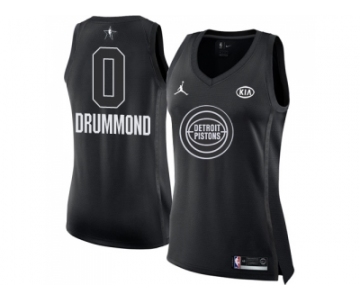 Women Nike Detroit Pistons #0 Andre Drummond Black NBA Jordan Swingman 2018 All-Star Game Jersey