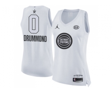 Women Nike Detroit Pistons #0 Andre Drummond White NBA Jordan Swingman 2018 All-Star Game Jersey