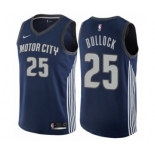 Women's Nike Detroit Pistons #25 Reggie Bullock Swingman Navy Blue NBA Jersey - City Edition
