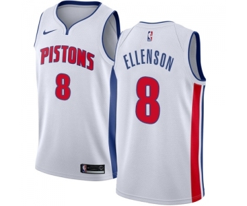 Women's Nike Detroit Pistons #8 Henry Ellenson Swingman White Home NBA Jersey - Association Edition