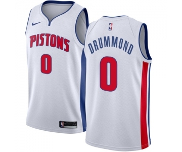 Youth Nike Detroit Pistons #0 Andre Drummond Swingman White Home NBA Jersey - Association Edition