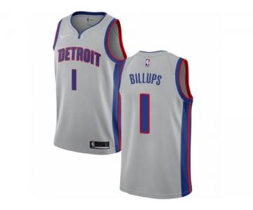 Youth Nike Detroit Pistons #1 Chauncey Billups Authentic Silver NBA Jersey Statement Edition