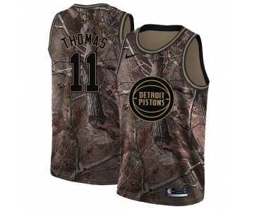 Youth Nike Detroit Pistons #11 Isiah Thomas Swingman Camo Realtree Collection NBA Jersey