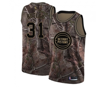 Youth Nike Detroit Pistons #31 Caron Butler Swingman Camo Realtree Collection NBA Jersey