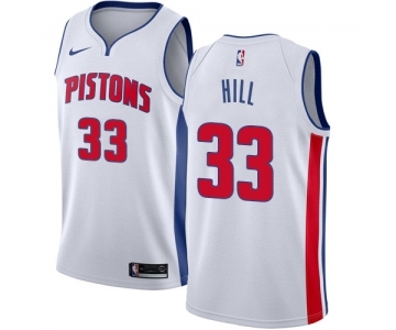 Youth Nike Detroit Pistons #33 Grant Hill Swingman White Home NBA Jersey - Association Edition