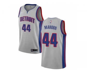 Youth Nike Detroit Pistons #44 Rick Mahorn Authentic Silver NBA Jersey Statement Edition