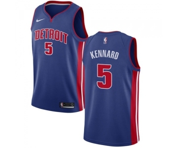Youth Nike Detroit Pistons #5 Luke Kennard Swingman Royal Blue Road NBA Jersey - Icon Edition