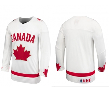 MEN'S TEAM CANADA ADULT WHITE BLANK HOCKEY JERSEY