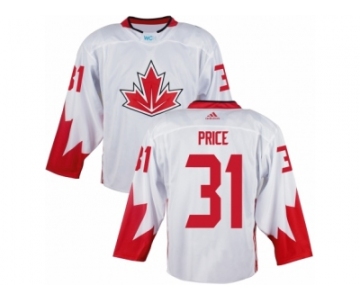 Men Adidas Team Canada #31 Carey Price White 2016 World Cup Ice Hockey Jersey