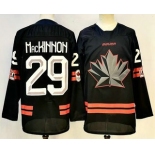 Men's Canada Hockey #29 Nathan MacKinnon Black Stitched Jersey Men's Canada Hockey #29 Nathan MacKinnon Black Stitched Jersey