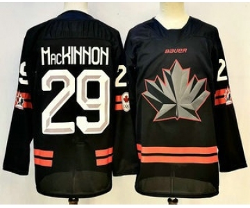 Men's Canada Hockey #29 Nathan MacKinnon Black Stitched Jersey