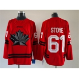 Men's Canada Hockey #61 Mark Stone Red Stitched Jersey