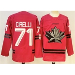 Men's Canada Hockey #71 Anthony Cirelli Red Stitched Jersey