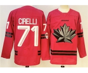 Men's Canada Hockey #71 Anthony Cirelli Red Stitched Jersey