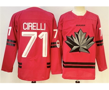 Men's Canada Hockey #71 Anthony Cirelli Red Stitched Jersey
