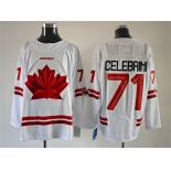 Men's Canada Hockey #71 Anthony Cirelli White Stitched Jersey Men's Canada Hockey #71 Anthony Cirelli White Stitched Jersey