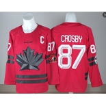 Men's Canada Hockey #87 Sidney Crosby With C Patch Red 2026 Olympics Stitched Jersey